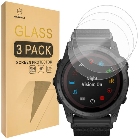Mr.Shield Screen Protector compatible with Garmin Tactix 7 Pro Edition [Tempered Glass] [3-PACK] [Japan Glass with 9H Hardness]