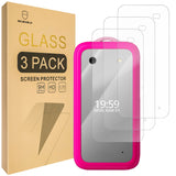 Mr.Shield Screen Protector compatible with HMD Barbie [Shorter Fit for Case Version] [Front Screen Only] [Tempered Glass] [3-Pack] [Japan Glass with 9H Hardness]
