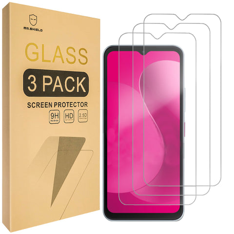 Mr.Shield Screen Protector compatible with T-Mobile REVVL 8 [Tempered Glass] [3-PACK] [Japan Glass with 9H Hardness]
