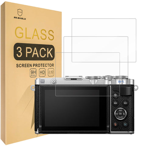 Mr.Shield Screen Protector compatible with OLYMPUS PEN E-P7 EP7 [Tempered Glass] [3-PACK] [Japan Glass with 9H Hardness]