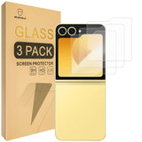 Mr.Shield Screen Protector compatible with Samsung Galaxy Z Flip 6 5G (Front Screen Only) [Case Friendly] [Tempered Glass] [3-PACK] [Japan Glass with 9H Hardness]