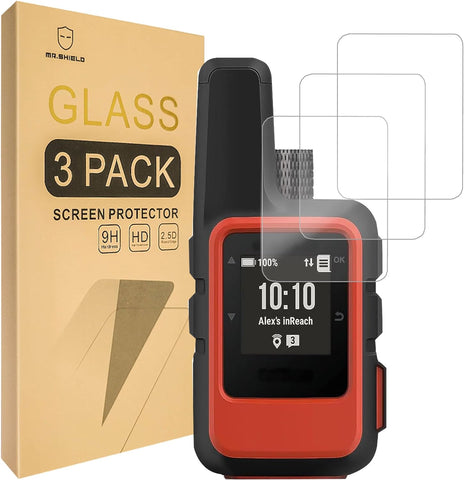 Mr.Shield Screen Protector compatible with Garmin inReach Mini 2 / inReach Mini [Tempered Glass] [3-PACK] [Japan Glass with 9H Hardness]