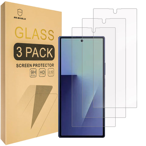Mr.Shield Screen Protector compatible with Samsung Galaxy Z Fold 7 5G [Front Screen ONLY] [Tempered Glass] [3-PACK] [Japan Glass with 9H Hardness]