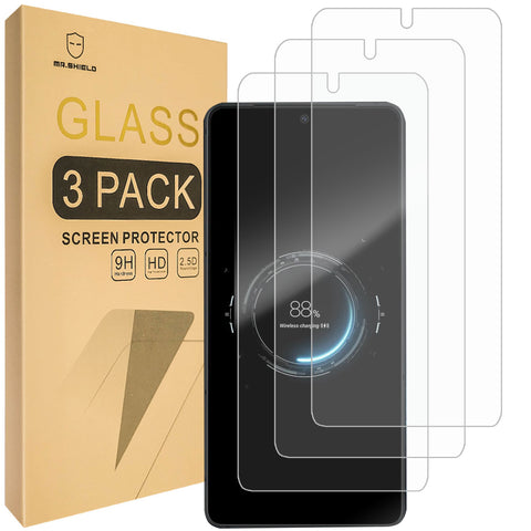 Mr.Shield [3-Pack] Screen Protector For Asus ROG Phone 8 / ROG Phone 8 Pro [Tempered Glass] [Japan Glass with 9H Hardness] Screen Protector with Lifetime Replacement