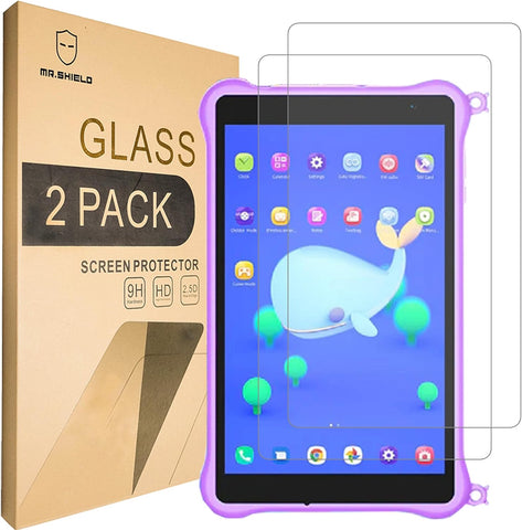 Mr.Shield Screen Protector compatible with Blackview Tab 50 Kids 8 Inch [Tempered Glass] [2-PACK] [Japan Glass with 9H Hardness]