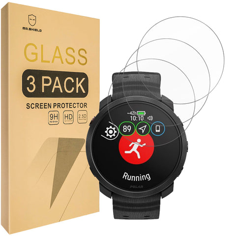 Mr.Shield Screen Protector compatible with Polar Vantage M3 [Tempered Glass] [3-PACK] [Japan Glass with 9H Hardness]