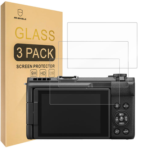 Mr.Shield Screen Protector compatible with Canon PowerShot V1 [Tempered Glass] [3-PACK] [Japan Glass with 9H Hardness]