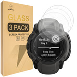 Mr.Shield Screen Protector compatible with Garmin Instinct 2X Solar [Tempered Glass] [3-PACK] [Japan Glass with 9H Hardness]