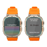 Mr.Shield Screen Protector compatible with JUGEVI, LIGE Ypaddbu, Hvlgmrc ESFOE KACLUT/EIGIIS K57 Pro 1.96”/ ESFOE K57 1.96”Smart Watch [Tempered Glass] [3-PACK] [Japan Glass with 9H Hardness]