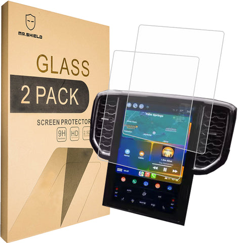 Mr.Shield Screen Protector compatible with Ford Ranger Lariat/Raptor 12.4 Inch Navigation Infotainment Touchscreen (2024/2025) [Tempered Glass] [2-PACK] [Japan Glass with 9H Hardness]