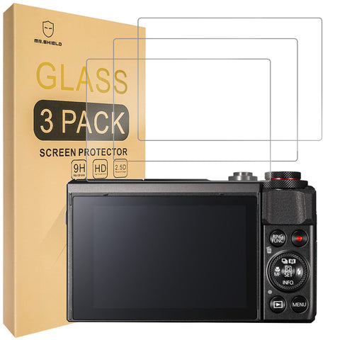 Mr.Shield Screen Protector compatible with Canon G9X Mark II / G9 X / G7X Mark II / G7 X / G5X II /G5 X [Tempered Glass] [3-PACK] [Japan Glass with 9H Hardness]