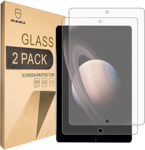 Mr.Shield [2-PACK] Designed For iPad Mini 5 [Tempered Glass] Screen Protector [0.3mm Ultra Thin 9H Hardness 2.5D Round Edge] with Lifetime Replacement