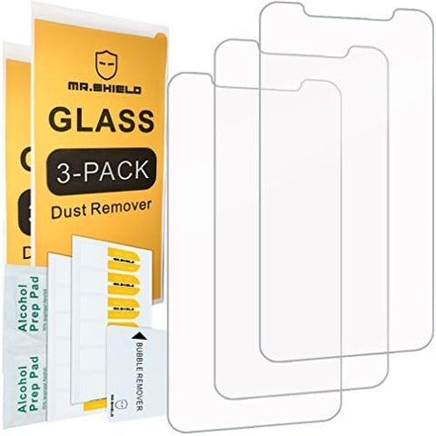 Mr.Shield [3-Pack] Designed For iPhone Xs [Tempered Glass] Screen Protector [Japan Glass with 9H Hardness] with Lifetime Replacement