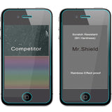 Mr.Shield [3er-Pack] Displayschutzfolie aus gehärtetem Glas für iPhone 4/4S mit lebenslangem Ersatz