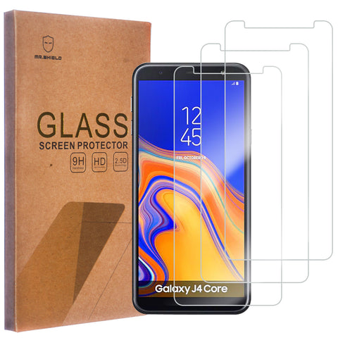 Mr.Shield [3-PACK] Designed For Samsung (Galaxy J4 Core) [Tempered Glass] Screen Protector [Japan Glass With 9H Hardness] with Lifetime Replacement