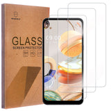 Mr.Shield [3er-Pack] Entwickelt für LG K61 [Gehärtetes Glas] [Japanisches Glas mit 9H-Härte] Displayschutzfolie mit lebenslangem Ersatz