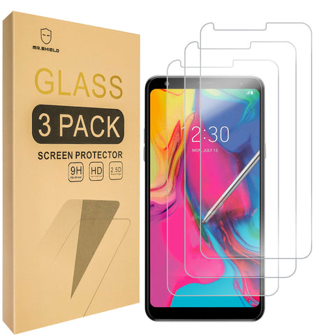 Mr.Shield [3-PACK] Designed For LG Stylo 5 / Stylo 5v / Stylo 5+ / Stylo 5x / Stylo 5 Plus [Upgrade Maximum Cover Screen Version] [Tempered Glass] Screen Protector with Lifetime Replacement