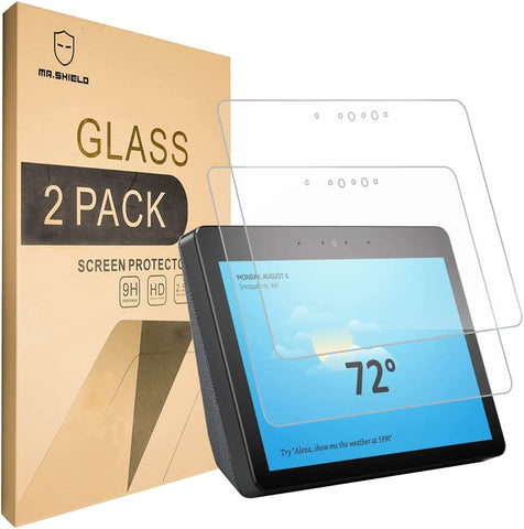 Mr.Shield [2-PACK] Designed For All-new Echo Show (2nd Gen) 2nd Generation [Tempered Glass] Screen Protector [0.3mm Ultra Thin 9H Hardness 2.5D Round Edge] with Lifetime Replacement