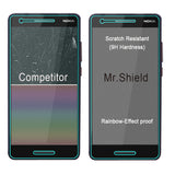Mr.Shield [3er-Pack] entwickelt für Nokia 2V / 2 V / 2.1 [gehärtetes Glas] Displayschutzfolie mit lebenslangem Ersatz