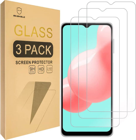 Mr.Shield [3-Pack] Designed For Samsung Galaxy A32 5G [5G Version ONLY] [Tempered Glass] [Japan Glass with 9H Hardness] Screen Protector with Lifetime Replacement