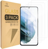 Mr.Shield [3er-Pack] Entwickelt für Samsung (Galaxy S21 FE 5G) [Gehärtetes Glas] [Japanisches Glas mit 9H-Härte] Displayschutzfolie mit lebenslangem Ersatz