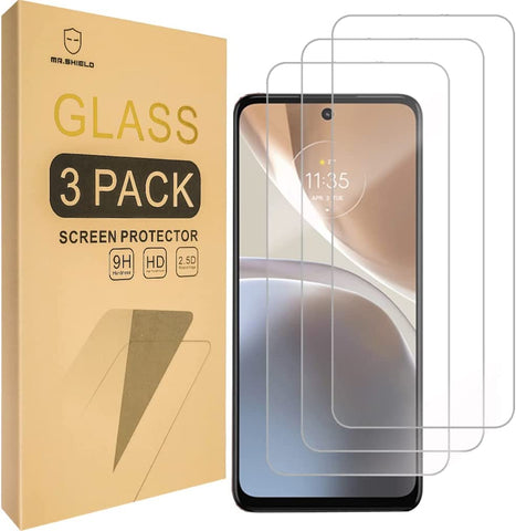 Mr.Shield [3er-Pack] Entwickelt für Motorola Moto G32 [Gehärtetes Glas] [Japanisches Glas mit 9H-Härte] Displayschutzfolie mit lebenslangem Ersatz