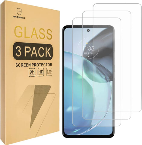 Mr.Shield [3-Pack] Designed For Motorola Moto G72 [Tempered Glass] [Japan Glass with 9H Hardness] Screen Protector with Lifetime Replacement