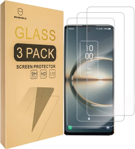 Mr.Shield [3er-Pack] Entwickelt für TCL 30V 5G / TCL 30 V 5G [Gehärtetes Glas] [Japanisches Glas mit 9H-Härte] Displayschutzfolie mit lebenslangem Ersatz