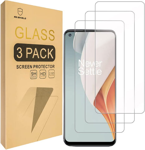 Mr.Shield [3er-Pack] Entwickelt für OnePlus (Nord N100) [Gehärtetes Glas] Displayschutzfolie [Japanisches Glas mit 9H-Härte] mit lebenslangem Ersatz