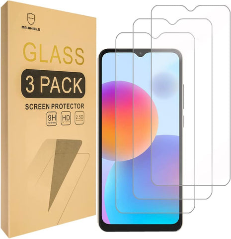 Mr.Shield [3er-Pack] Entwickelt für ZTE Blade A52 [Gehärtetes Glas] [Japanisches Glas mit 9H-Härte] Displayschutzfolie mit lebenslangem Ersatz