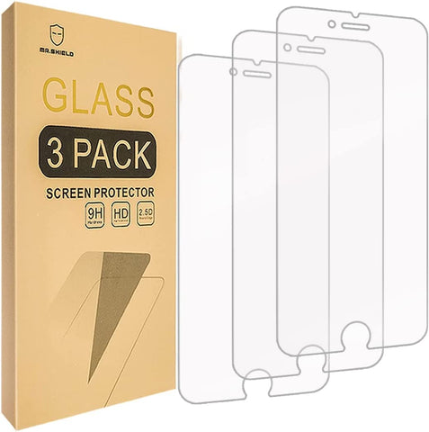 Mr.Shield [Gehärtetes Glas] Displayschutzfolie für iPhone 6 / iPhone 6S / iPhone 7 / iPhone 8 [3er-Pack] Displayschutzfolie