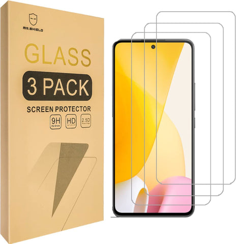 Mr.Shield [3-Pack] Designed For Xiaomi 12 Lite [Tempered Glass] [Japan Glass with 9H Hardness] Screen Protector with Lifetime Replacement