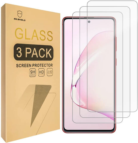 Mr.Shield [3-Pack] Designed For Samsung (Galaxy Note 10 Lite) / Galaxy A81 [Tempered Glass] [Japan Glass with 9H Hardness] Screen Protector with Lifetime Replacement