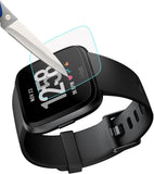 Mr.Shield [3er-Pack] Displayschutzfolie für Fitbit Versa Smart Watch [gehärtetes Glas] Displayschutzfolie [0,3 mm ultradünn, 9H-Härte, 2,5D runde Kante] mit lebenslangem Ersatz