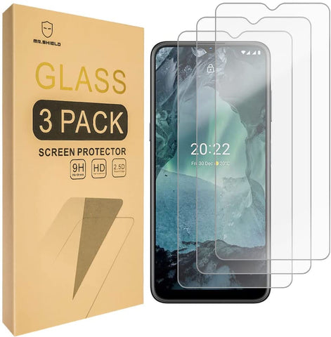 Mr.Shield [3er-Pack] Entwickelt für Nokia G21 / Nokia G11 [Gehärtetes Glas] [Japanisches Glas mit 9H-Härte] Displayschutzfolie mit lebenslangem Ersatz