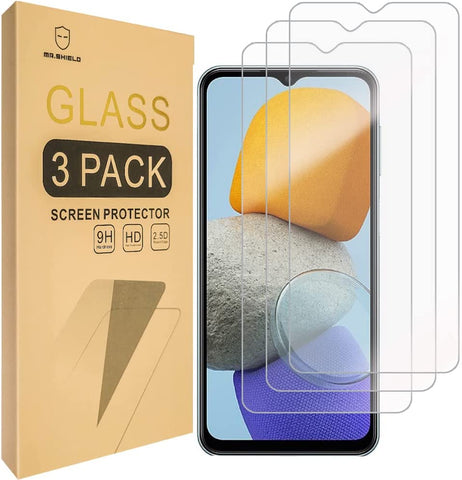Mr.Shield [3er-Pack] Entwickelt für Samsung Galaxy A23 5G / Galaxy A23 5G UW [Gehärtetes Glas] [Japanisches Glas mit 9H-Härte] Displayschutzfolie mit lebenslangem Ersatz