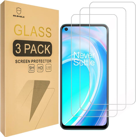 Mr.Shield [3er-Pack] Entwickelt für OnePlus Nord CE 2 Lite 5G [Gehärtetes Glas] [Japanisches Glas mit 9H-Härte] Displayschutzfolie mit lebenslangem Ersatz