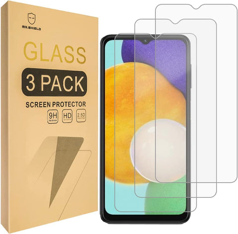 Mr.Shield [3-Pack] Designed For Samsung Galaxy A13 [4G/5G] / Galaxy A12 [Tempered Glass] [Japan Glass with 9H Hardness] Screen Protector with Lifetime Replacement