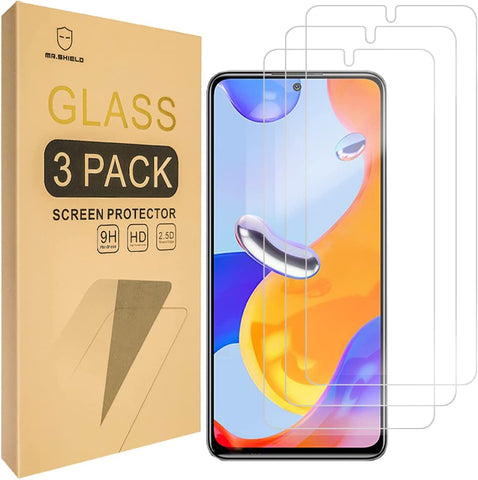 Mr.Shield [3-Pack Designed For Xiaomi Redmi Note 11 Pro 5G+4G / Redmi Note 11 Pro+ / Redmi Note 11 Pro Plus [Tempered Glass] [Japan Glass with 9H Hardness] Screen Protector