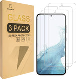 Mr.Shield [3er-Pack] Entwickelt für Samsung Galaxy S23 5G [6,1 Zoll] [Fingerabdruck-Entsperrung kompatibel] [Gehärtetes Glas] [Japanisches Glas mit 9H-Härte] Displayschutzfolie mit lebenslangem Ersatz