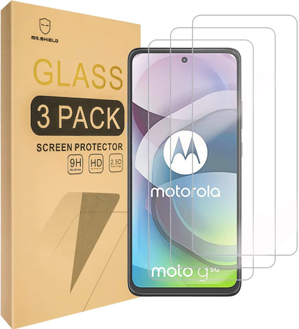 Mr.Shield [3er-Pack] Entwickelt für Motorola (One 5G Ace) / Moto One 5G Ace/One 5G UW Ace/Moto G 5G [Upgrade der maximalen Abdeckungsbildschirmversion] [Gehärtetes Glas] [Japanisches Glas mit 9H-Härte] Displayschutzfolie