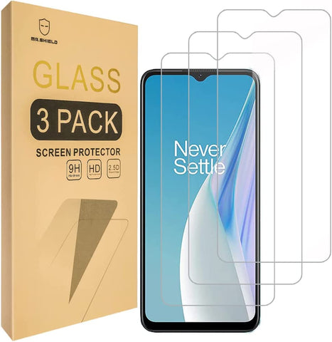 Mr.Shield [3er-Pack] Entwickelt für OnePlus Nord N20 SE [Gehärtetes Glas] [Japanisches Glas mit 9H-Härte] Displayschutzfolie mit lebenslangem Ersatz