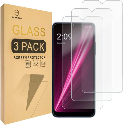 Mr.Shield [3-Pack] Designed For T-MOBILE REVVL 6 5G / REVVL 6x 5G [Tempered Glass] [Japan Glass with 9H Hardness] Screen Protector with Lifetime Replacement