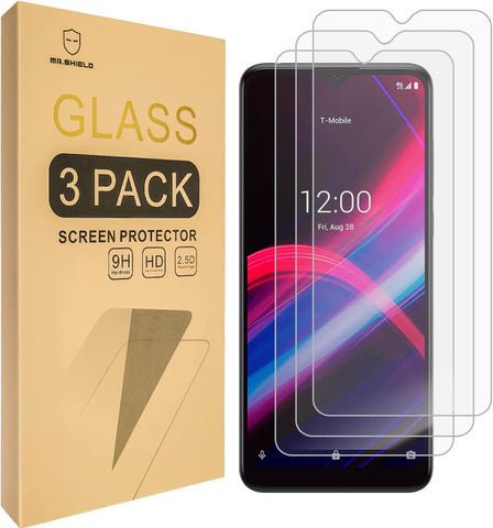 Mr.Shield [3er-Pack] Entwickelt für T-Mobile REVVL 4 [Gehärtetes Glas] [Japanisches Glas mit 9H-Härte] Displayschutzfolie mit lebenslangem Ersatz