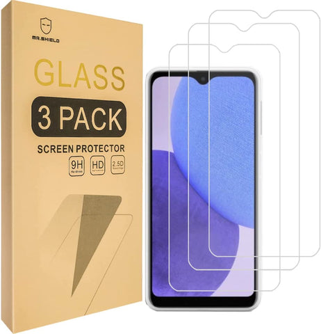 Mr.Shield [3 Pack] Designed For Samsung Galaxy A23e [Tempered Glass] [Japan Glass with 9H Hardness] with Lifetime Replacement