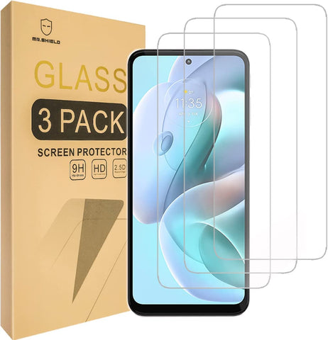 Mr.Shield [3er-Pack] Entwickelt für Motorola Moto G41 / Moto G31 [Gehärtetes Glas] [Japanisches Glas mit 9H-Härte] Displayschutzfolie mit lebenslangem Ersatz