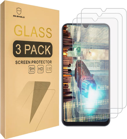 Mr.Shield [3er-Pack] entworfen für Samsung Galaxy A20 [nicht geeignet für Galaxy S20] [gehärtetes Glas] Displayschutzfolie