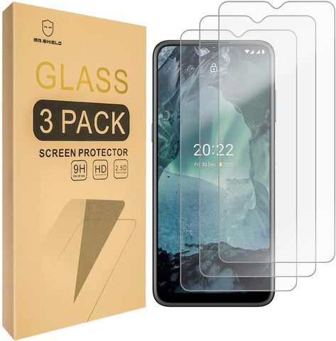 [3er-Pack] – Mr.Shield entworfen für Nokia Style+ 5G [gehärtetes Glas] [japanisches Glas mit 9H-Härte] Displayschutzfolie mit lebenslangem Ersatz