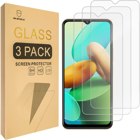 Mr.Shield [3er-Pack] Entwickelt für Vivo Y35 4G 2022 [Gehärtetes Glas] [Japanisches Glas mit 9H-Härte] Displayschutzfolie mit lebenslangem Ersatz