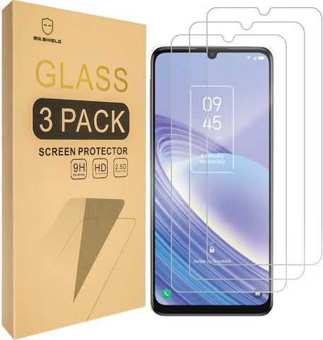 Mr.Shield [3-Pack] Designed For TCL 40 SE [Tempered Glass] [Japan Glass with 9H Hardness] Screen Protector with Lifetime Replacement